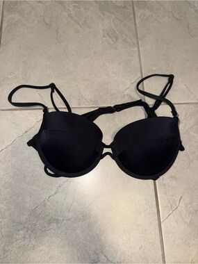 PINK Victoria's Secret Black Padded Bikini Top